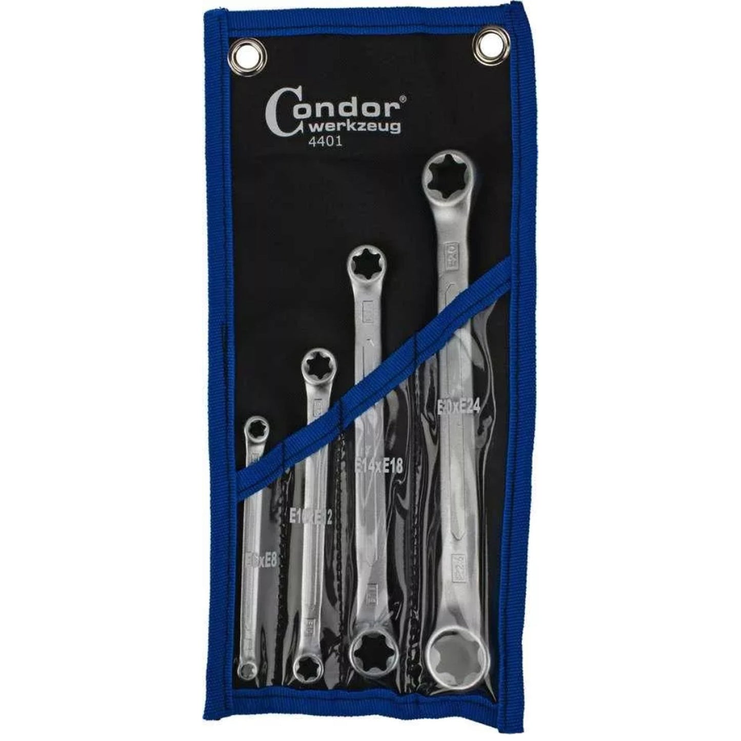 Doppel Ringschlüssel Schlüssel Satz TORX 4 tgl. E6-E24 E-PROFIL CV-Stahl