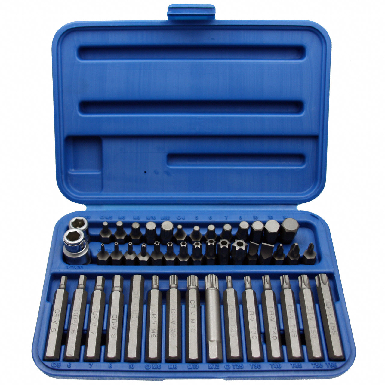 Kraft-Schraubendreher Bit Set TORX T-PROFIL VIELZAHN INNEN-6-KANT 3/8 46-tlg