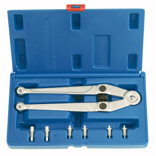 Universal Stirnlochschlüssel Satz f. Zweilochmuttern verstellbar für Ø 2.5-9 mm