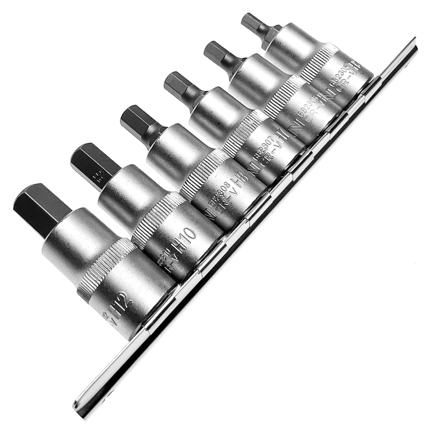 6 Innensechskant Kraft 1/2" Steckschlüsseleinsatz 5-12mm 6-kant auf Steckleiste