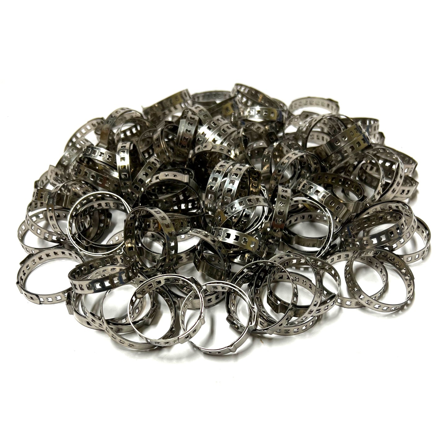 100 x Universal Schlauchschellen 1-Ohr Schlauchklemmen Satz EDELSTAHL 21-45 mm