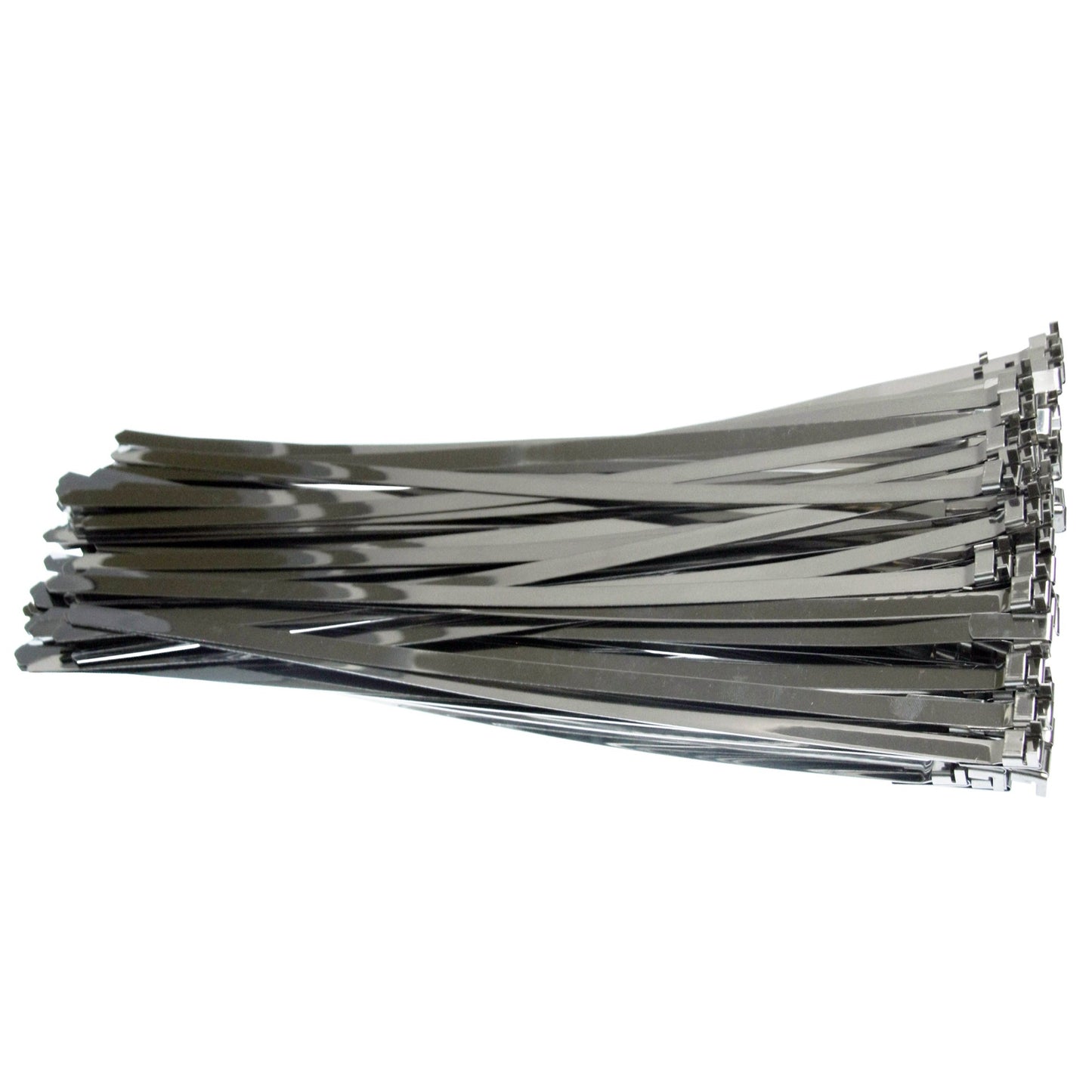100 x Vorgefertigte Edelstahl 304SS Schlauchbandschellen Kabelbinder Länge 480mm