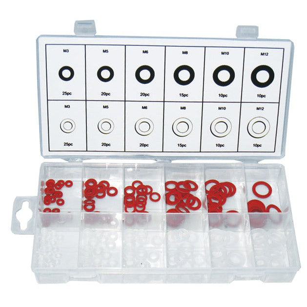 200 x Dichtungs Sortiment FIBER PE für Sanitärbereich Haushalt Gartenbereich