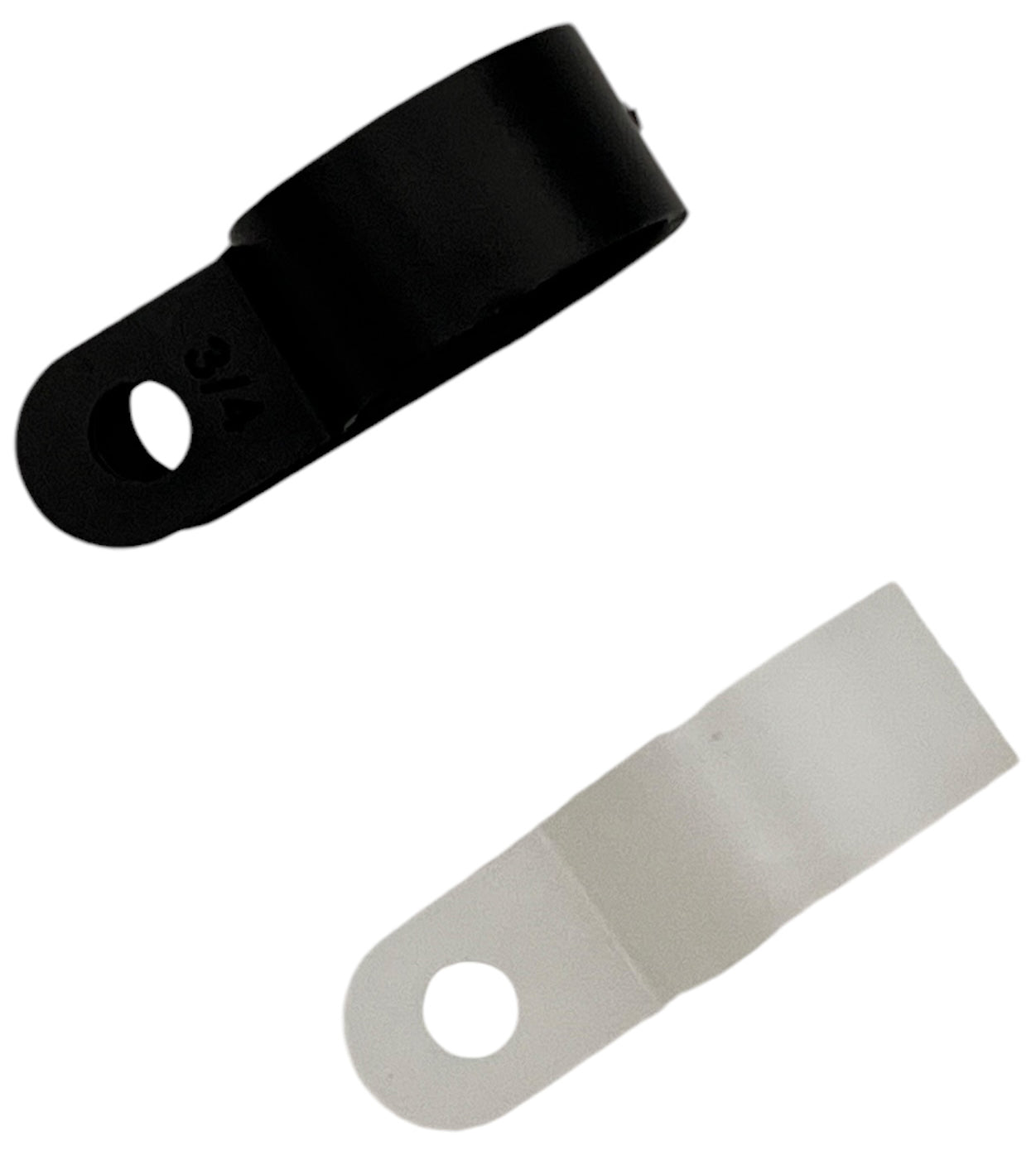 R-Typ Kabelklemmen Set, 460-tlg, Nylon, Weiß / Schwarz, 8 Größen 0,3-1,9 cm