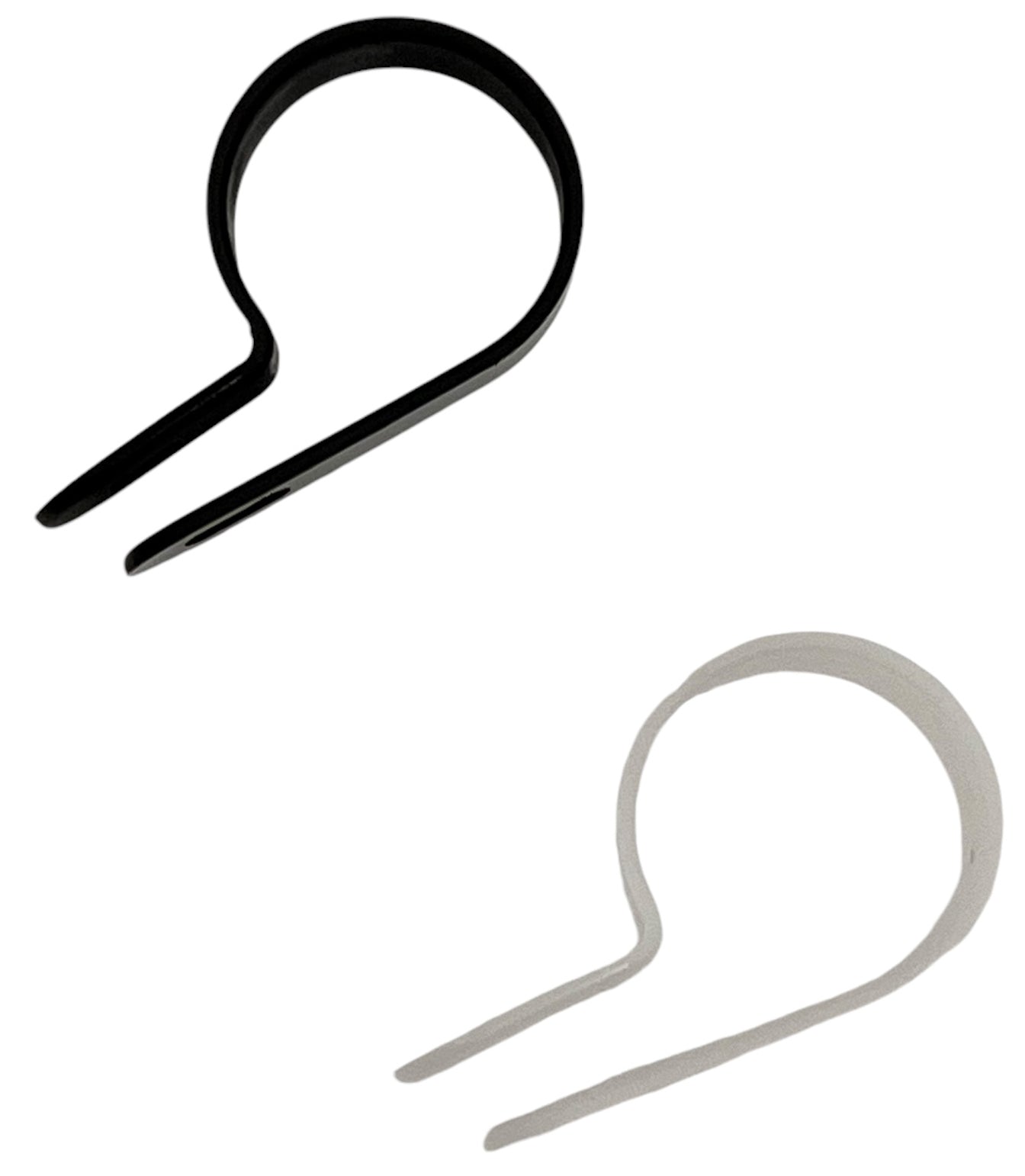 R-Typ Kabelklemmen Set, 460-tlg, Nylon, Weiß / Schwarz, 8 Größen 0,3-1,9 cm