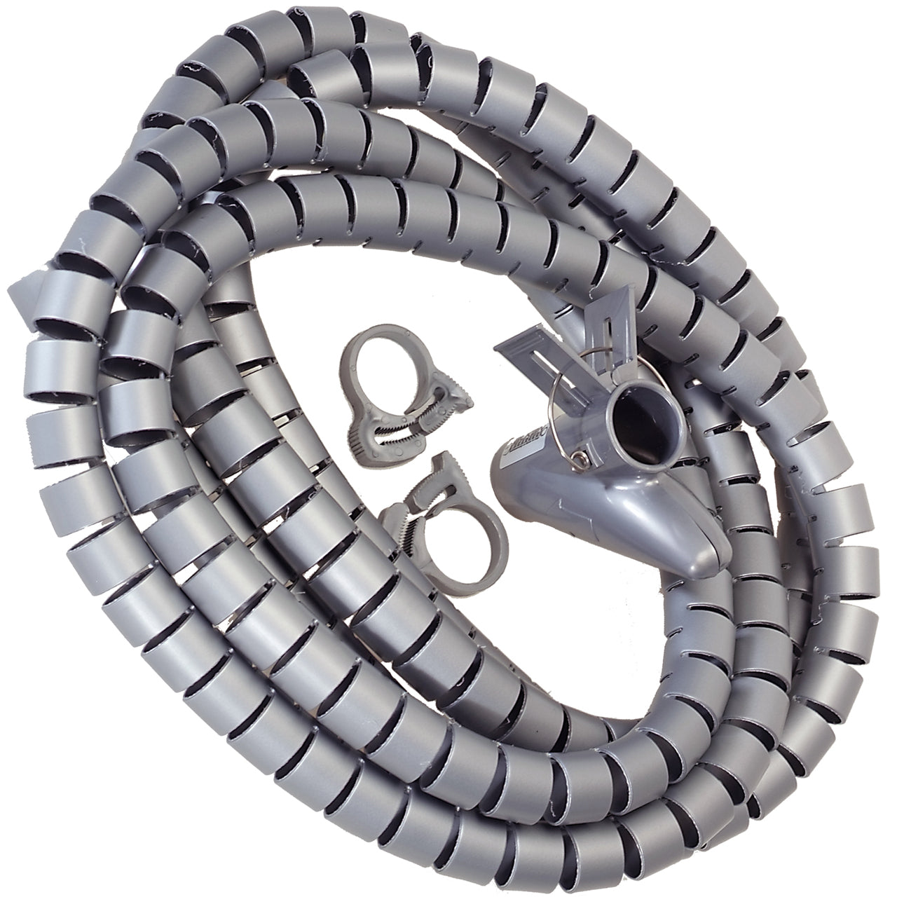 Flexible-Kabelspirale Spiralschlauch mit Einziehhilfe Ø 20 mm Länge 2.5 m GRAU