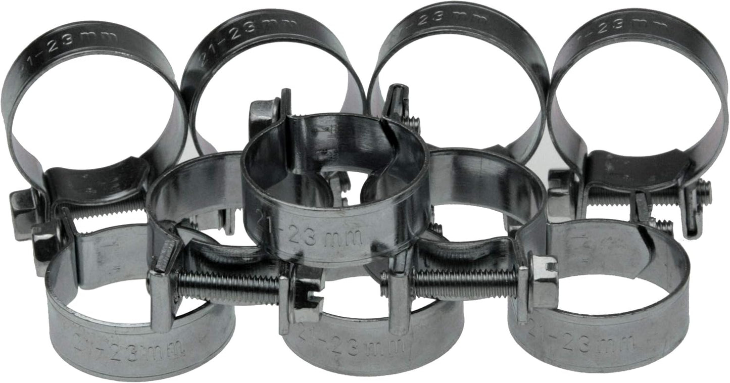 10-50-100x Mini Schlauchklemmen-Sortiment Rundziehende Schlauchschellen Satz 7 - 24 mm