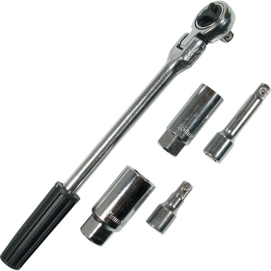 Zündkerzenwerkzeug-Satz, 3/8"-Antrieb, 5-tlg. Mit 16  21 mm Einsätze
