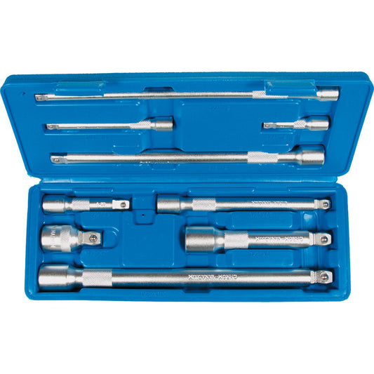 Kipp-Verlängerungen 1/4"  3/8"  1/2"-Antrieb, 9-tlg. Länge 50-225 mm CV-Stahl