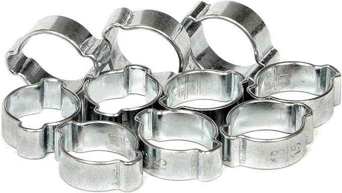 Zweiohrschellen Set Schlauchklemmen-Sortiment 2-Ohr Schlauchschellen 7-25mm