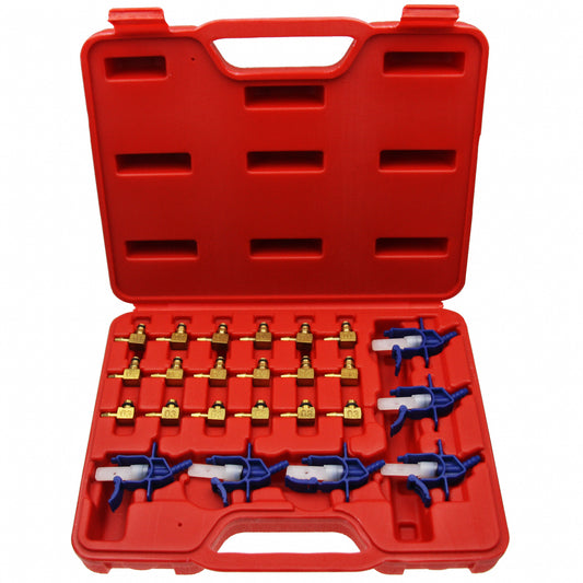 24 x Adapter Satz Rücklaufmengen Prüfgerät Common Rail CDI Einspritzdüsen