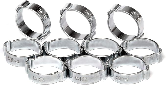 Zweiohrschellen Set Schlauchklemmen-Sortiment 2-Ohr Schlauchschellen 7-25mm