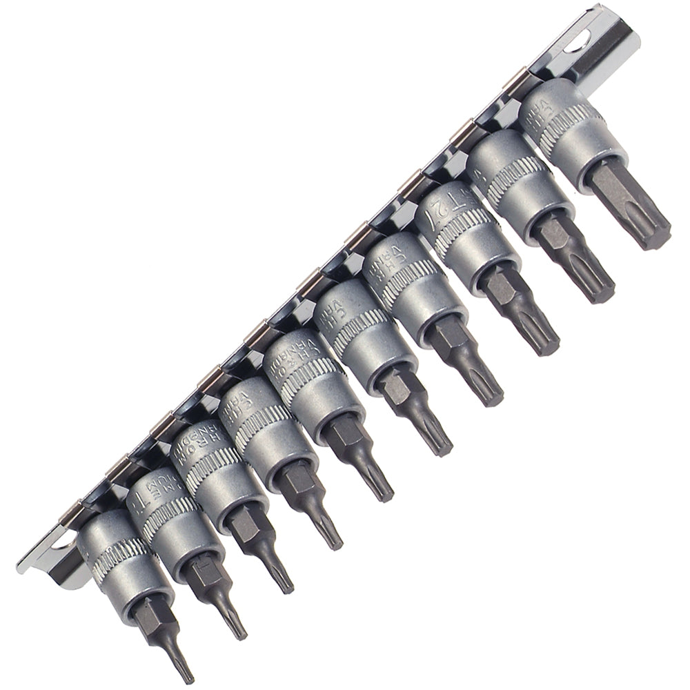 Schraubendreher-Einsätze Bit Satz Steckschlüsseleinsatz T-Profil 1/4" 10-tlg.