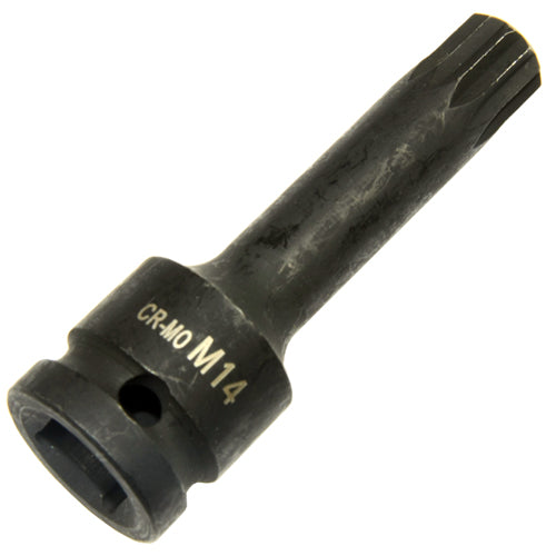 M14 Kraft IMPACT Bit Steckschlüsseleinsatz 12-kant VIELZAHN XZN CR-MO (LANG)