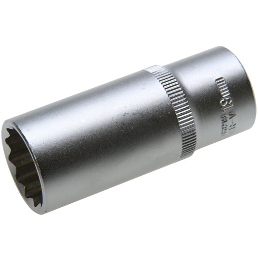 19 mm Lange VIELZAHN Steckschlüssel-Einsatz Stecknuss 12-kant Nuss 3/8"-Antrieb