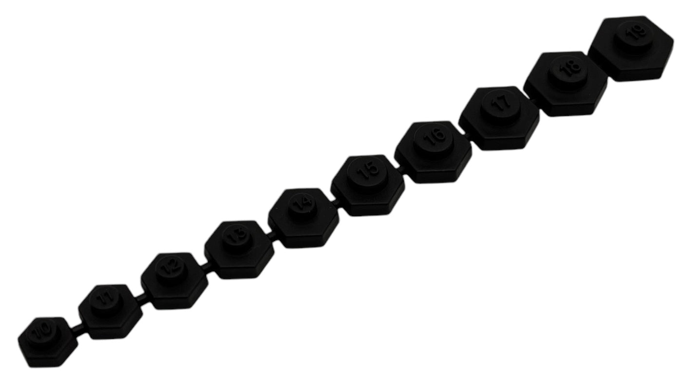 Kunststoff-Einsätze mit Magnet für 10 Steckschlüsseleinsätze, 10–19 mm (SCHWARZ)