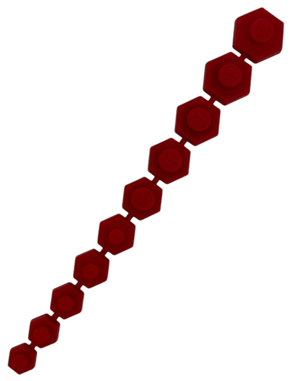 Kunststoff-Einsätze mit Magnet für 10 Steckschlüsseleinsätze, 10–19 mm (ROT)