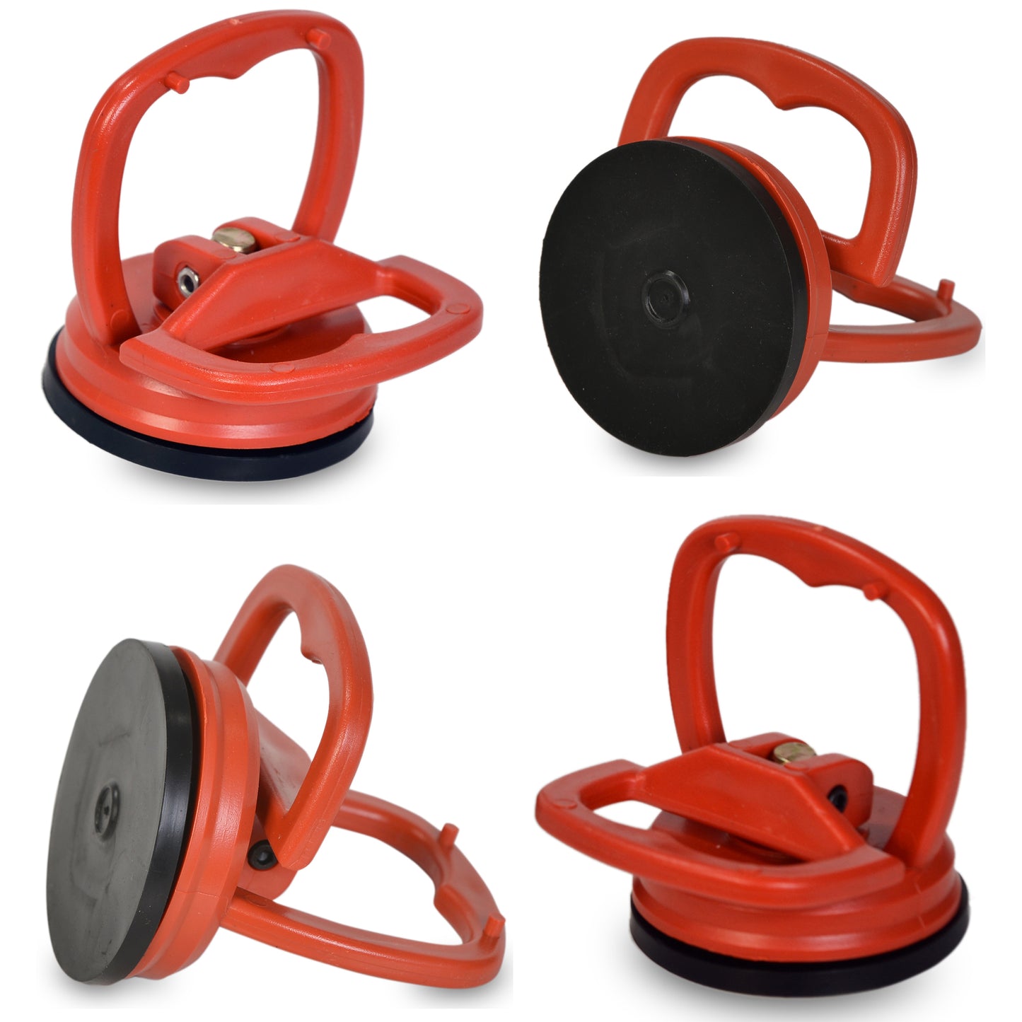4 x Saugheber ORANGE Glassauger Gummisauger f.Spiegel Fliesen iMac Scheiben 55mm