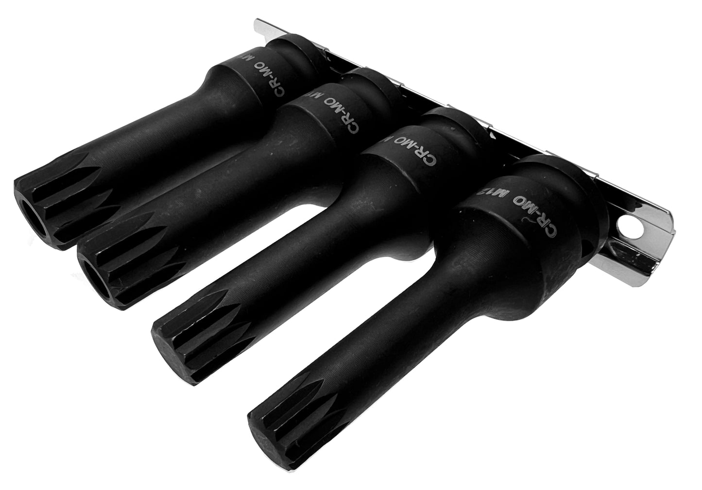 4 x LANGE Kraft IMPACT Steckschlüsseleinsätze 12-kant VIELZAHN M12 M14 M16 M18