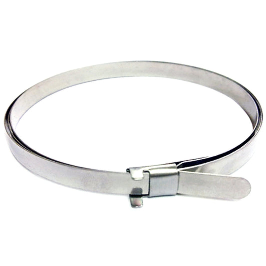 100 x Universal vorgefertigte Edelstahl Spannschelle Schlauch-Bandschellen 480mm