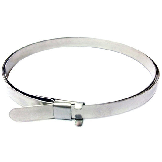 100 x Universal vorgefertigte Edelstahl Spannschelle Schlauch-Bandschellen 740mm