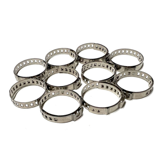 10 x Schlauchschellen Schlauchklemmen Set EDELSTAHL VA2 21-45mm Achsmanschetten