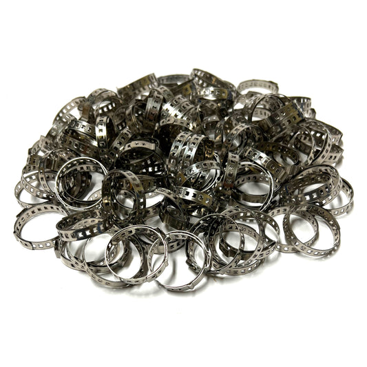 100 x Universal Schlauchschellen 1-Ohr Schlauchklemmen Satz EDELSTAHL 21-45 mm