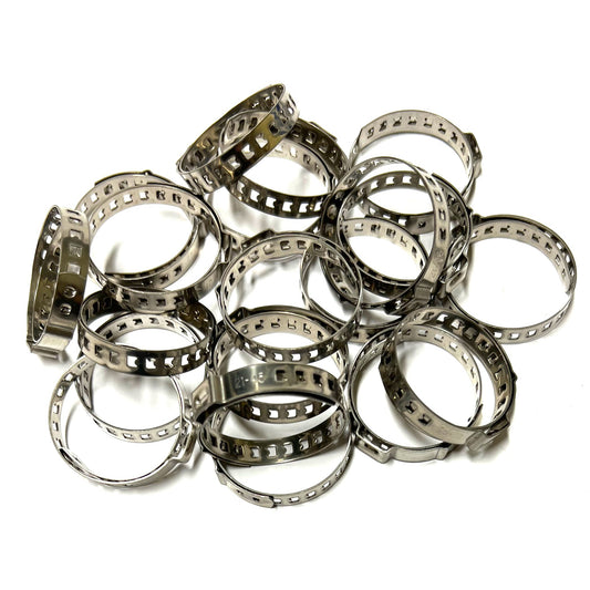 20 x Universal Schlauchschellen Ohr Klemmschellen EDELSTAHL VERSTELLBAR 21- 45mm