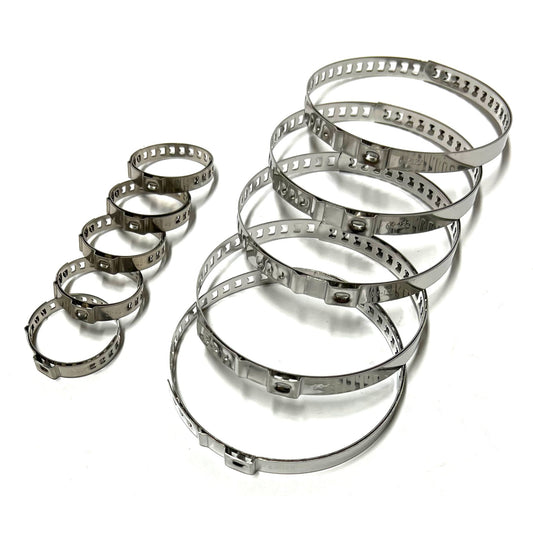 10 x Einohr Schlauchschellen für Achsmanschetten EDELSTAHL 21-45 mm  64-122 mm