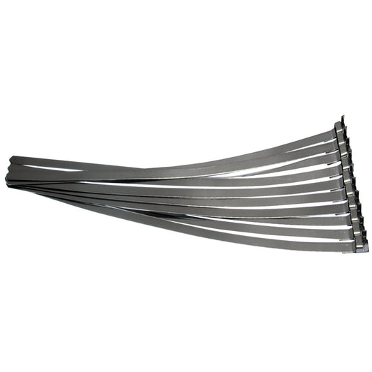 10 x Vorgefertigte Edelstahl 304SS Schlauchbandschellen Kabelbinder Länge 280 mm