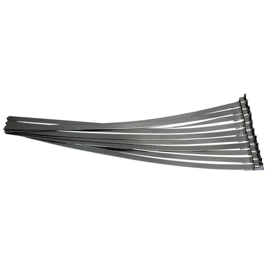 10 x Vorgefertigte Edelstahl 304SS Schlauchbandschellen Kabelbinder Länge 360 mm