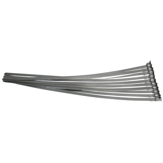 10 x Vorgefertigte Edelstahl 304SS Schlauchbandschellen Kabelbinder Länge 480 mm