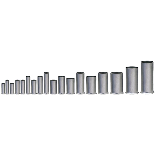 100 x Unisolierte Aderendhülsen-Sortiment versch. Ausführungen 0,5-10mm² L6-18mm
