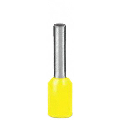 100 x Aderendhülsen-Sortiment - GELB - isoliert - 1,0qmm / 1,0mm²  Länge 8 mm