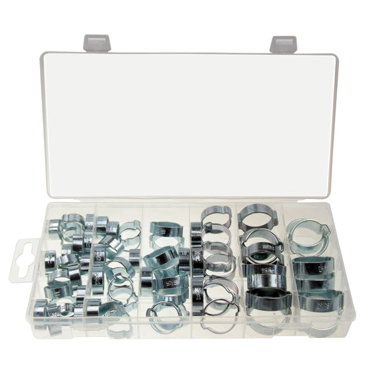69 x Universal 2 Ohr Schlauchschellen / Leitungsschelle Schlauchklemmen 11-25 mm