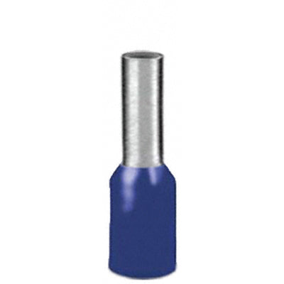 100 x Aderendhülsen-Sortiment - BLAU- isoliert - 2,5qmm / 2,5mm²  Länge 8 mm