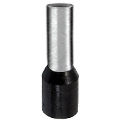 100 x Aderendhülsen-Sortiment - SCHWARZ- isoliert - 6,0qmm / 6,0mm²  Länge 12 mm
