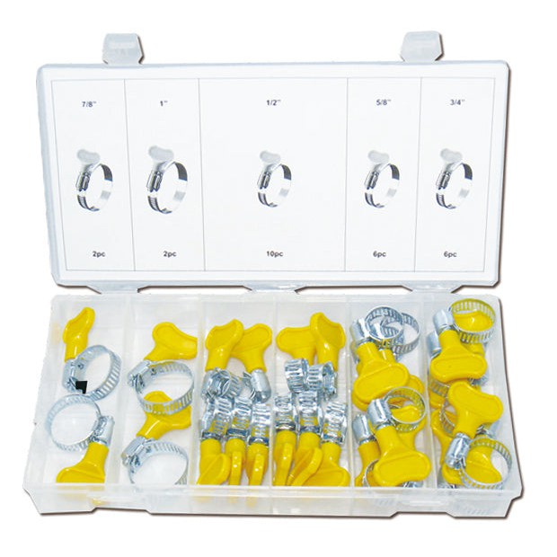 Profi INOX Schlauchklemmen-Sortiment Schellen mit Schnell Handspanner 26-tlg.