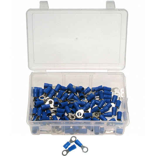 100 x Kabelschuhe Presskabelschuhe Sortiment TYP RINGFORM BLAU 1,5-2,5 mm² M5