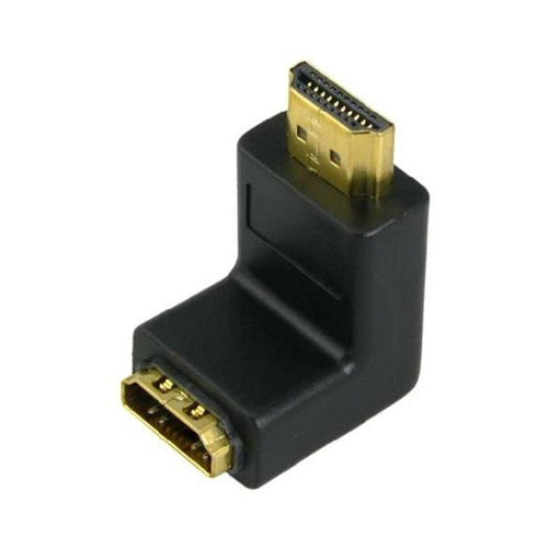 HDMI 90 Grad vergoldeter und abgewinkelter Winkel-Adapter Winkelstecker FULL HD