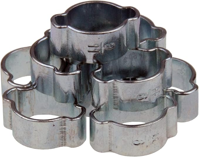 Zweiohrschellen Set Schlauchklemmen-Sortiment 2-Ohr Schlauchschellen 7-25mm