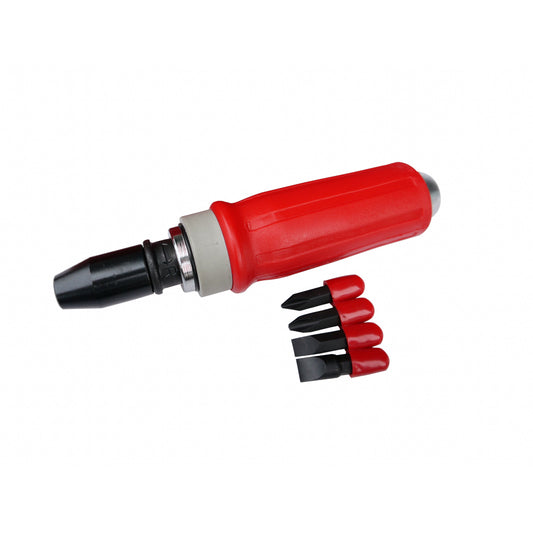 Hand-Schlagschrauber Satz mit Gummigriff 1/2" Schlitz 8 / 10 mm Kreuz PH2 / PH3