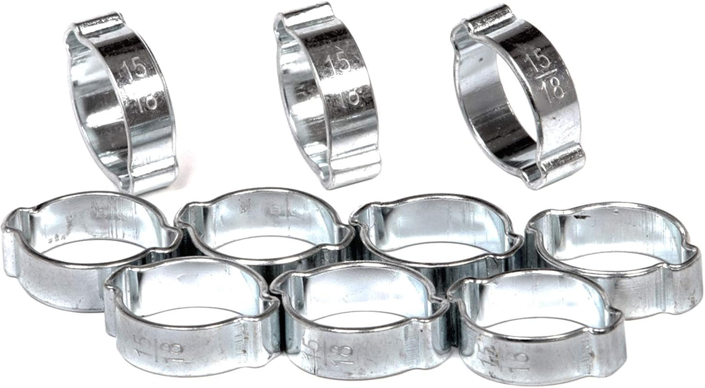 2-Ohr Schlauchschellen Set 125-tlg 8-20mm - Dauerhaft Dicht